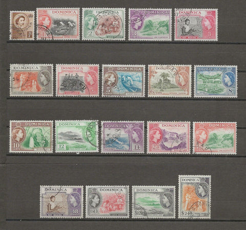 DOMINICA 1954/62 SG 140/58 USED Cat £60