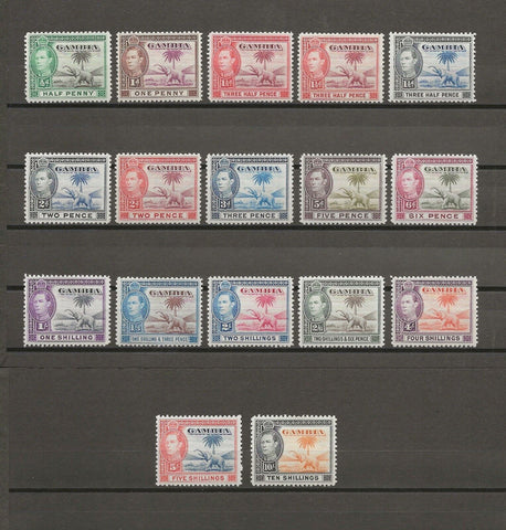 GAMBIA 1938/46 SG 150/61, 152a MINT Cat £178