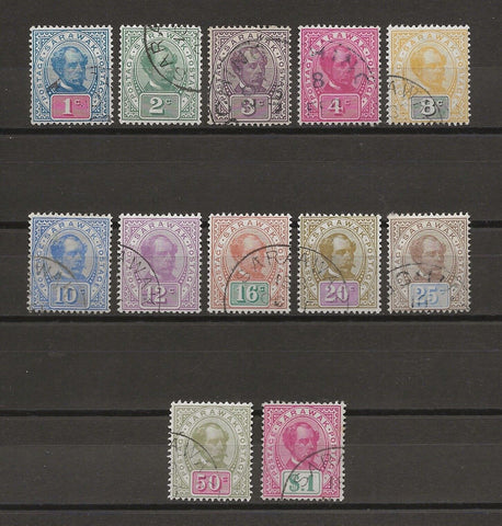 SARAWAK 1899/1908 SG 36/47 USED Cat £170