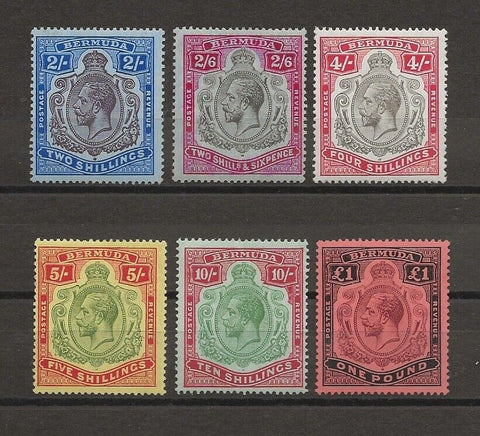 BERMUDA 1918/22 SG 51b/55  MINT Cat £600