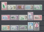 CAYMAN ISLANDS 1962/64 SG 165/79 MNH Cat £95