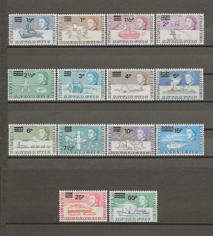 BRITISH ANTARCTIC TERRITORY 1971 SG 24/37 MNH Cat £85