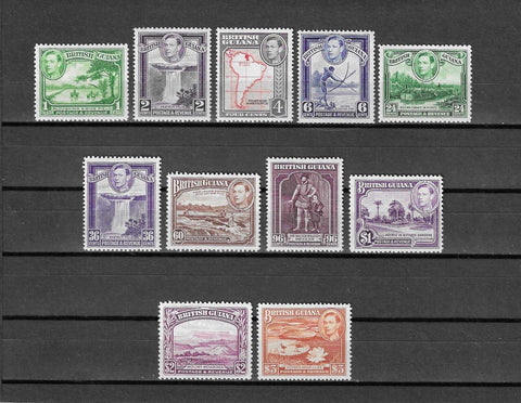 BRITISH GUIANA 1938/52 SG 308a/19 MNH Cat £120