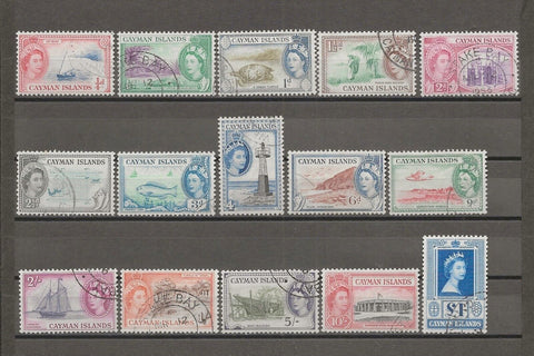 CAYMAN ISLANDS 1953/62 SG 148/61a USED  CAT £55