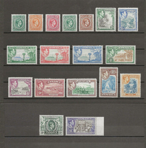 JAMAICA 1938/52 SG 121/33a MNH Cat £150