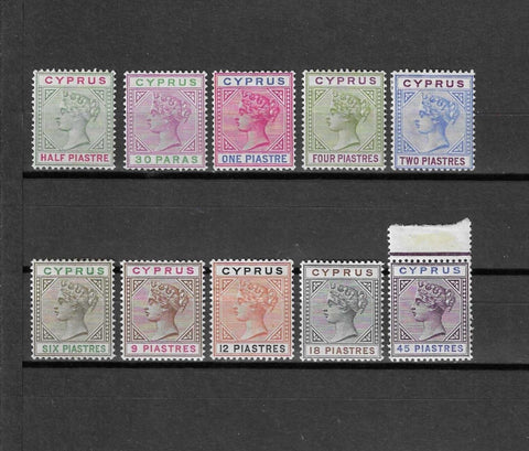 CYPRUS 1894/96 SG 40/49 MINT/MNH £250