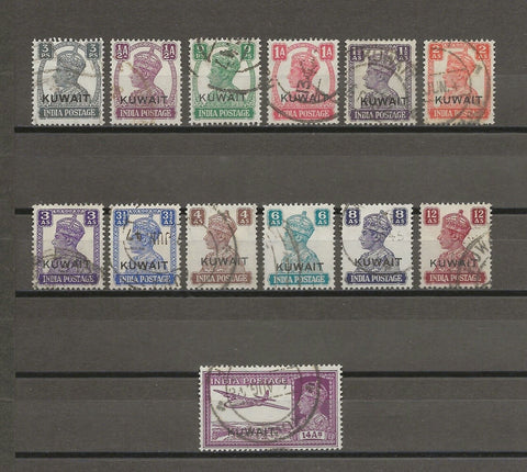 KUWAIT 1945 SG 52/63 USED Cat £170