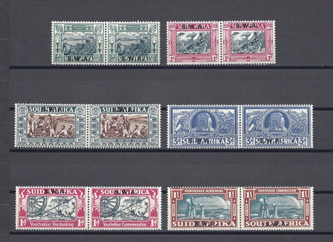 SOUTH WEST AFRICA 1938 SG 105/8, 109/10 MINT PAIRS Cat £132