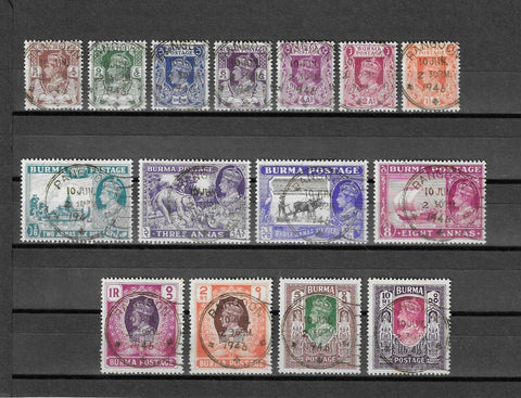 BURMA 1946 SG 51/63 USED £120