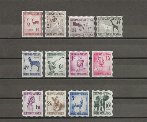 SOUTH WEST AFRICA 1954 SG 154/65 MNH Cat £55