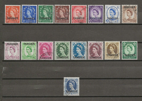 MOROCCO AGENCIES/TANGIER 1952/54 SG 289/305 USED Cat £30