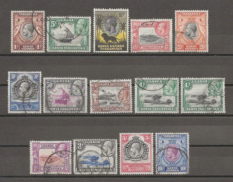 KENYA, UGANDA & TANGANYIKA 1935/37 SG 110/22 USED Cat £180