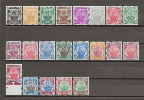 MALAYA/JOHORE 1949/55 SG 133/47 MNH Cat £160