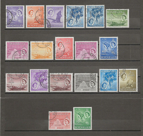 SEYCHELLES 1954/61 SG 174/88 USED Cat £50