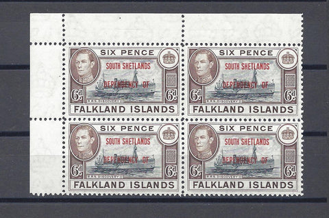 FALKLAND ISLANDS/FALKLAND ISLANDS DEPENDENCIES 1944/45 SG D6a MNH Cat £64