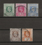 CAYMAN ISLANDS 1902/03 SG 3/7 USED Cat £225