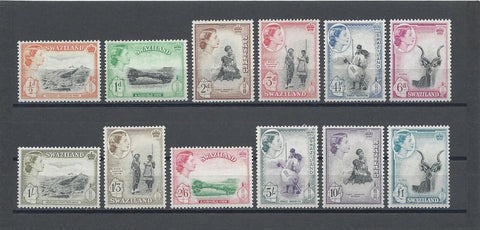 SWAZILAND 1956 SG 53/64 MNH Cat £120