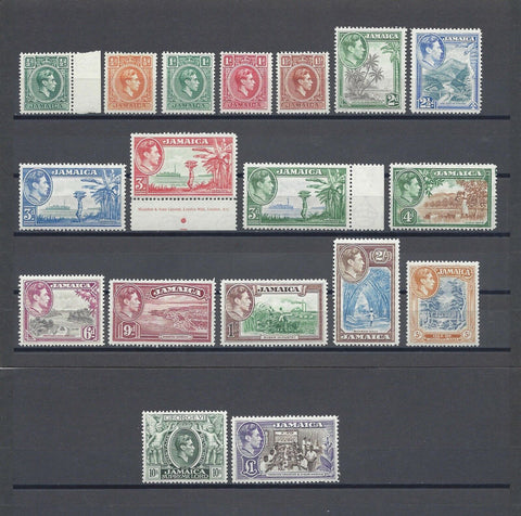 JAMAICA 1938/52 SG 121/133a MNH Cat £150