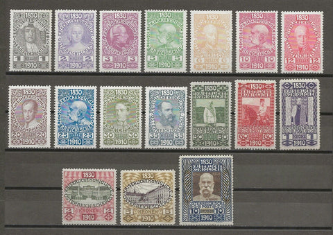 AUSTRIA 1910 SG 223/39 MNH Cat £800