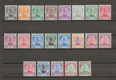 MALAYA/SELANGOR 1949/55 SG 90/110 MNH Cat £110