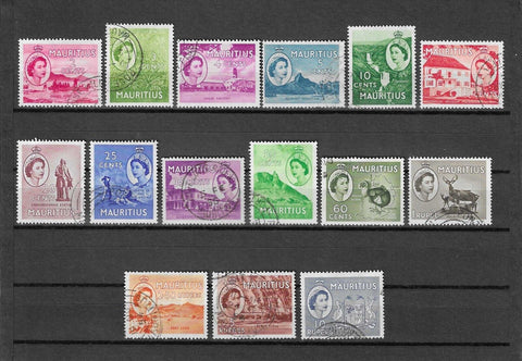 MAURITIUS 1953/58 SG 293/306 USED Cat £25