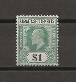 MALAYA/STRAITS SETTLEMENTS 1904/10 SG 136ab  MINT Cat £1100. CERT