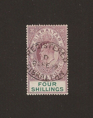 GIBRALTAR 1906 SG 63 USED Cat £425 . CERT