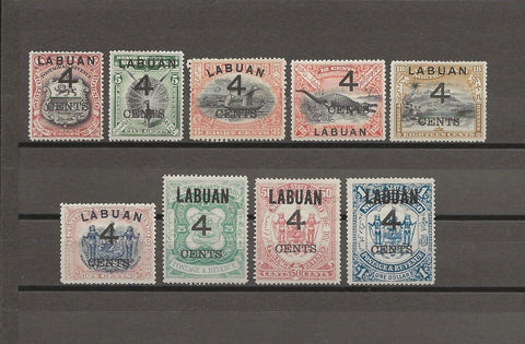 NORTH BORNEO/LABUAN 1899 SG 102/110 MINT Cat £250