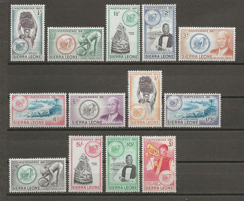 SIERRA LEONE 1956/61 SG 223/35 MNH Cat £18