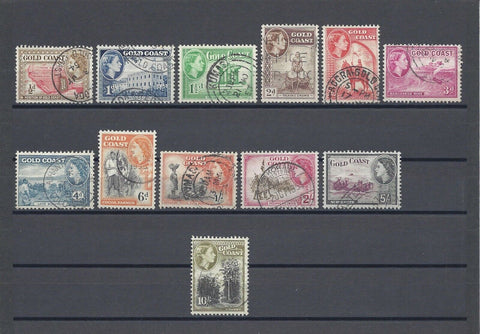 GOLD COAST 1952/54 SG 153/64 USED Cat £25