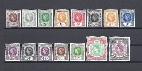 LEEWARD ISLANDS 1954 SG 126/40 MNH Cat £75