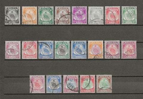 MALAYA/NEGRI SEMBILAN 1949/55 SG 42/62 USED Cat £160