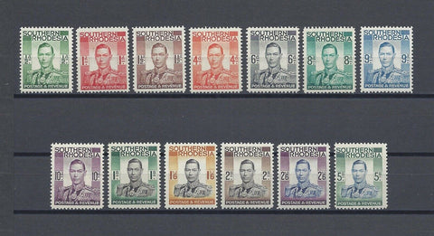 SOUTHERN RHODESIA 1937 SG 40/52 MNH Cat £85