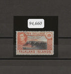 FALKLAND ISLANDS 1938/50 SG 162c USED Cat £750. CERT