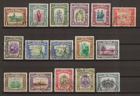 NORTH BORNEO 1939 SG 303/17 & 310a USED Cat £618