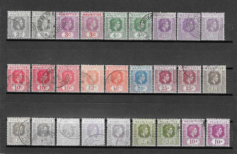 MAURITIUS 1938/49 SG 252/263a USED Cat £340+