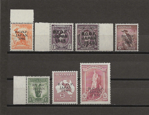 AUSTRALIA/BCOF 1946/47 SG J1/7 MNH Cat £220