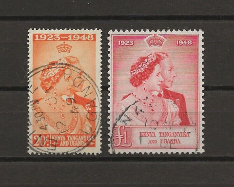 KENYA, UGANDA & TANGANYIKA 1948 SG 157/8 USED Cat £70.50