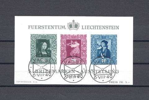 LIECHTENSTEIN 1949 MS 279a USED Cat £180