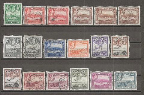 ANTIGUA 1938/51 SG 98/109 USED Cat £190