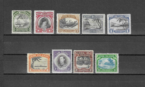 COOK ISLANDS 1944/46 SG 137/145 MNH Cat £100