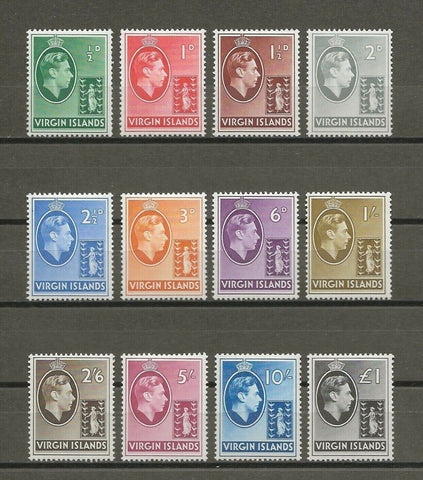 BRITISH VIRGIN ISLANDS 1938/47 SG 110a/21 MNH Cat £75