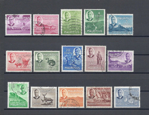 MAURITIUS 1950 SG 276/90 USED Cat £90