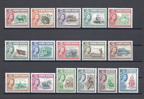 NORTH BORNEO 1961 SG 391/406 MNH Cat £180