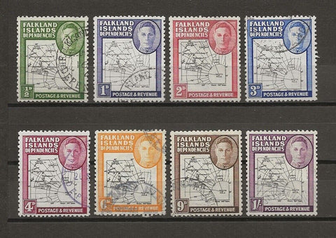 FALKLAND ISLANDS/FALKLAND ISLANDS DEPENDENCIES 1946/49 SG G1/8 USED Cat £27