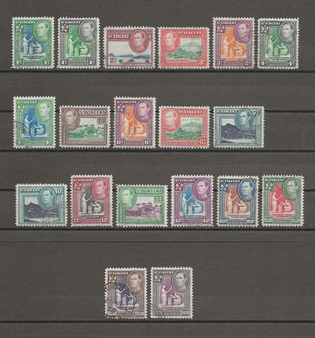 ST VINCENT 1949/52 SG 164/77 USED Cat £55