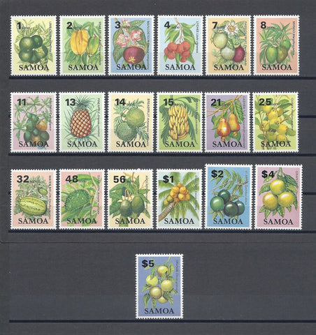 SAMOA 1983/84 SG 647/65 MNH Cat £22