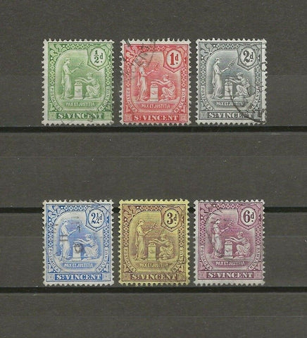 ST VINCENT 1909/11 SG 102/7 USED Cat £48