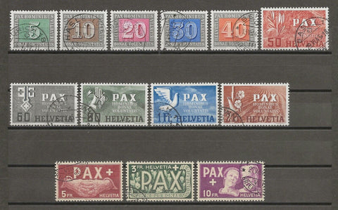 SWITZERLAND 1945 SG 447/59 USED Cat £1325