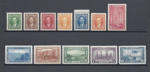 CANADA 1937/38 SG 357/67, 371 MNH Cat £200